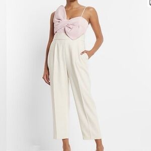 Express Statement Bow Color Block
Straight Leg Jumpsuit - Pink
Barbiecore -